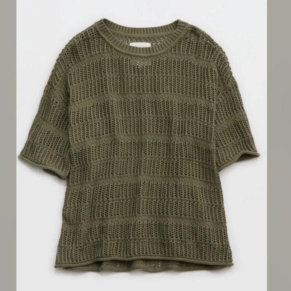 Aerie Women's Green and Khaki Jumper